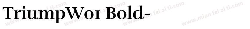 TriumpW01 Bold字体转换